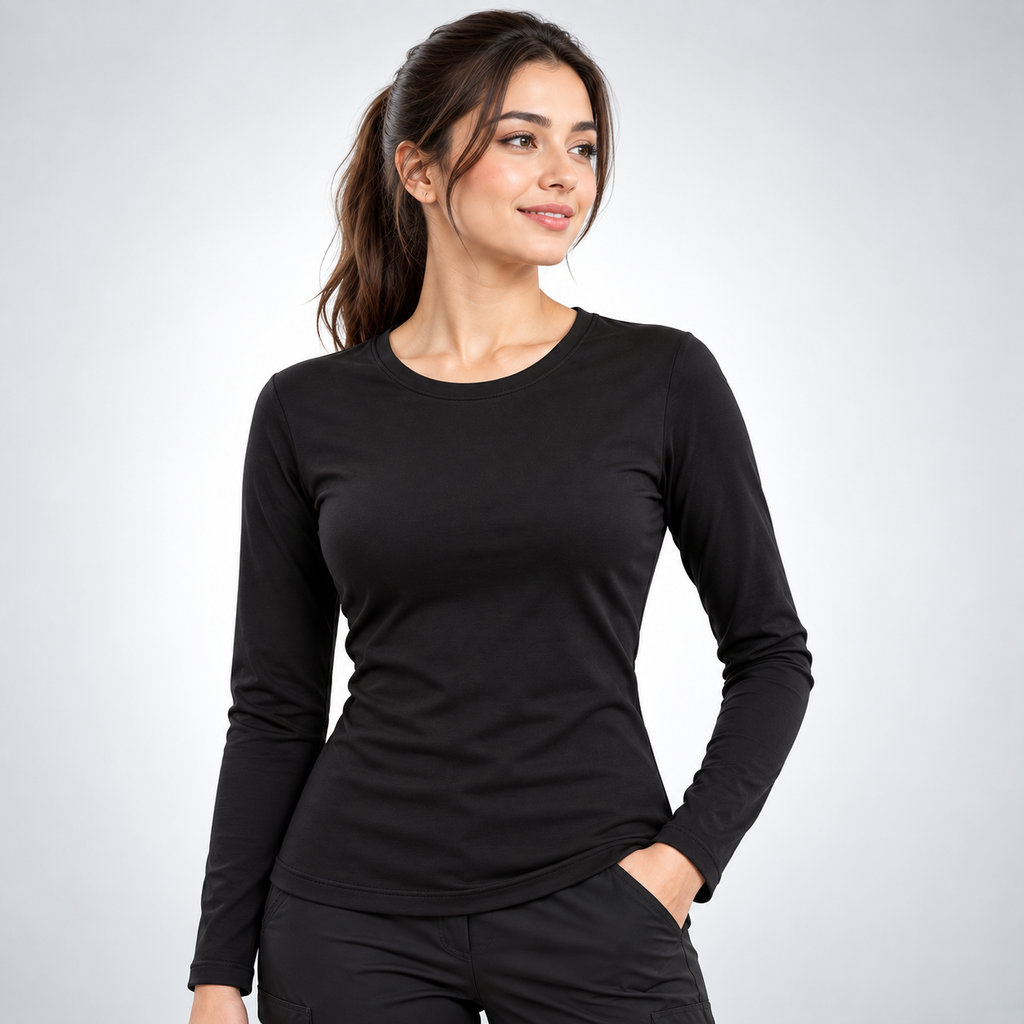 Women's Scrub Inner Long Sleeve | Premium Cotton Medical Wear